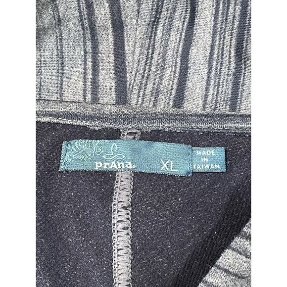 Prana Gray/Blue Stripe Paradiso Open Wrap Cardigan Cocoon Women's Size X-Large - Picture 8 of 10